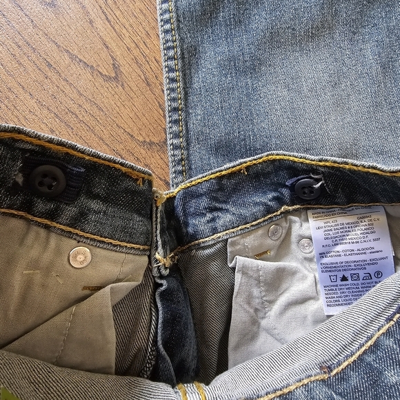Levi Strauss Straight Leg Classic Blue Denim Jeans Size Boy's 8 NEW with TAGS - Picture 9 of 10
